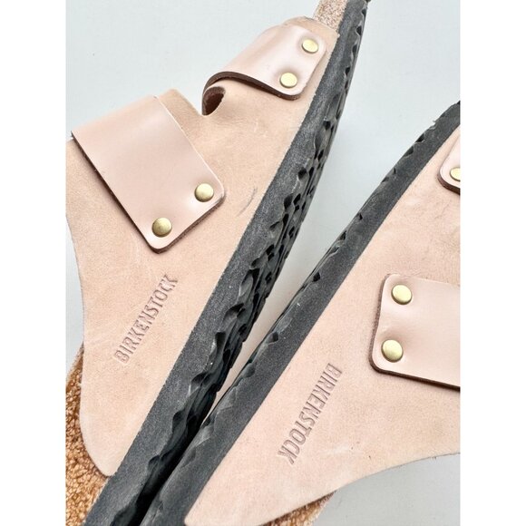 BIRKENSTOCK Uji New Beige beige Nubuck Double Strap Slides Sandals, Size 40 - Picture 9 of 16